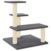 VidaXL Kattenmeubel met sisal krabpalen 61 cm donkergrijs - thumbnail