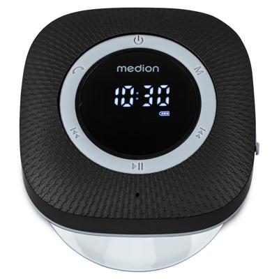 Doucheradio - MEDION - FM - Bluetooth - IPX6 - Zuignapbevestiging - Zwart