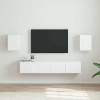 TV Wandkast 2 pcs Wit 30 x 31 x 40 cm Bewerkt hout - thumbnail