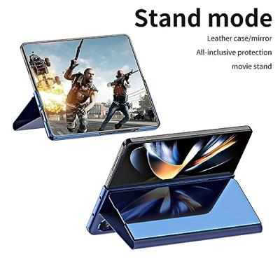 Lunso - Samsung Galaxy Z Fold5 - Window view cover hoes - Blauw