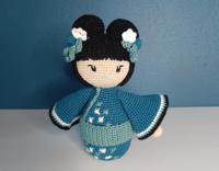 Haakpatroon byClaire Kokeshi Aoi - Blauw - thumbnail