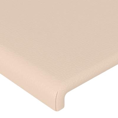 Hoofdbord met randen 163x16x118/128cm kunstleer cappuccinokleur - thumbnail