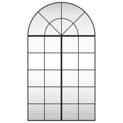 VidaXL Wandspiegel boog 80x140 cm ijzer zwart