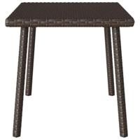 Tuin salontafel rechthoekig 60x40x37 cm poly rattan bruin - thumbnail