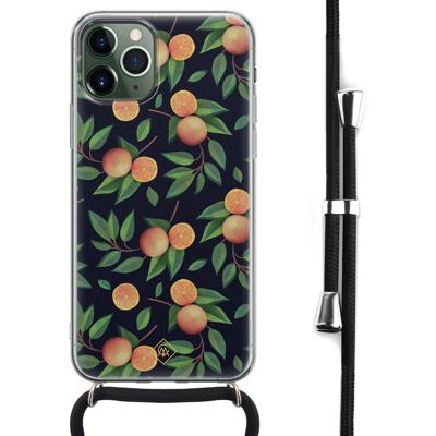 iPhone 11 Pro Max hoesje met koord - Crossbody - Orange lemonade
