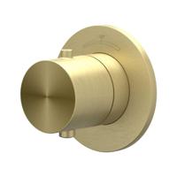 Afbouwdeel IVY Concord Doorstroom inbouwstopkraan Symmetry Met Rond Rozet RVS316 Geborsteld Mat Goud PVD IVY - thumbnail