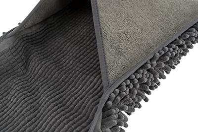 TRIXIE MICROVEZEL HANDDOEK MET INSTEEKZAKKEN GRIJS 78X32 CM