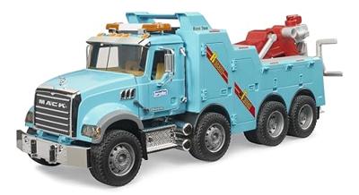 Bruder MACK Granite sleepwagen met licht en geluid Bruder MACK Granite sleepwagen met licht en geluid