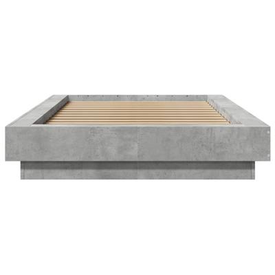 Bedframe bewerkt hout betongrijs 150x200 cm