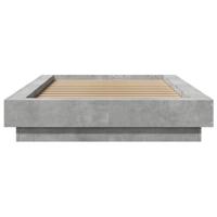 Bedframe bewerkt hout betongrijs 120x200 cm - thumbnail
