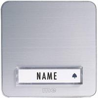 m-e modern-electronics KTA-1 A/S Belplaat Met naambord 1-voudig Zilver 12 V/1 A - thumbnail