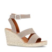 Manfield suède sleehakken taupe - thumbnail