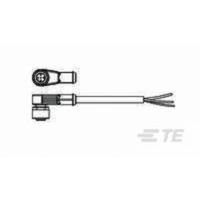 TE Connectivity 1-2273104-3 Sensor/actuator connector, geassembleerd M12 Aantal polen (sensoren): 4 Bus, haaks 5.00 m 1 stuk(s) - thumbnail