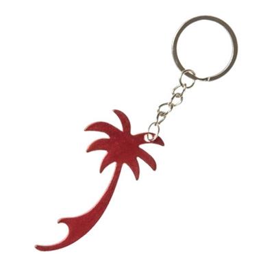LG Imports sleutelhanger/flesopener palmboom 7 cm staal rood LG Imports sleutelhanger/flesopener palmboom 7 cm staal rood