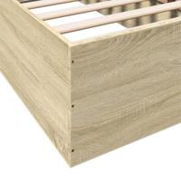 Bedframe bewerkt hout sonoma eikenkleurig 100x200 cm - thumbnail
