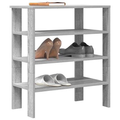 VidaXL Schoenenrek 61x32x70 cm bewerkt hout grijs sonoma