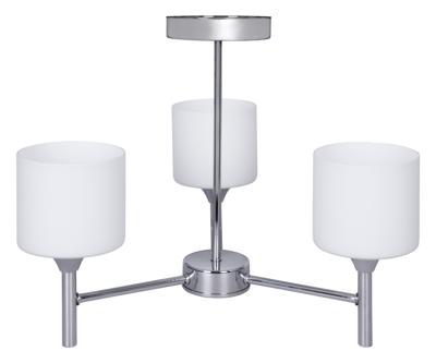 Activejet Klassieke kroonluchter pendel plafondlamp MIRA chroom triple 3xE27 voor woonkamer