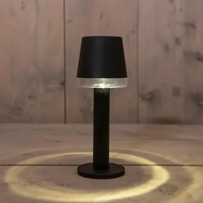 Anna's Collection Tafellamp solar 8.5 x 8.5 x 21.5 cm Zwart