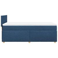 Boxspring met matras stof blauw 100x200 cm - thumbnail