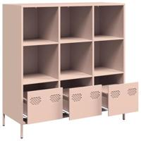 Hoge kast 101,5x39x103,5 cm staal roze - thumbnail
