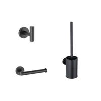 Adema Sparkle 2.0 Toiletset - toiletrolhouder - handdoekhaak - toiletborstelset - zwart mat SW1413910 - thumbnail