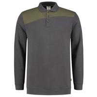 Tricorp polosweater - Bicolor Naden - 302004 - zwart/oranje - maat M - thumbnail