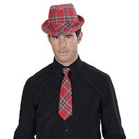 Rode geruite stropdas - thumbnail