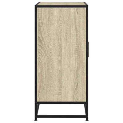 Dressoir 68x35x76 cm bewerkt hout en metaal sonoma eikenkleur