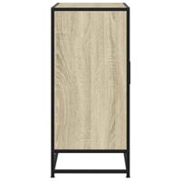 Dressoir 68x35x76 cm bewerkt hout en metaal sonoma eikenkleur - thumbnail