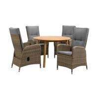 Le Sud tuinset Verona standenstoel Dijon rond - 5-delig - thumbnail