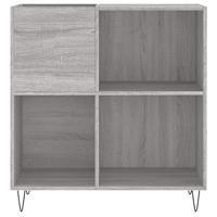 Platenkast 84,5x38x89 cm bewerkt hout grijs sonoma eikenkleurig - thumbnail