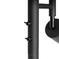 QAZQA Vloerlamp zwart met gouden binnenkant en leeslamp - Jelena - thumbnail