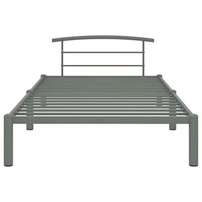 Bedframe metaal grijs 100x200 cm