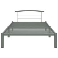 Bedframe metaal grijs 90x200 cm - thumbnail