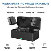 Wireless Lavalier Microphone 2.4G Dual-Channel Hollyland Lark 150 Lapel mic with Charging Case,2&20g Transmitters 5ms Latency &100m DSP with Cameras iPhone Mixer PC for Video Makers - thumbnail