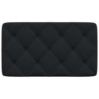 Hoofdbordkussen 90 cm stof zwart - thumbnail
