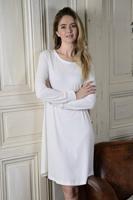 Warm katoenen nachthemd wit - thumbnail