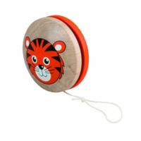 Detoa jojo Tiger junior 5,5 cm hout oranje - thumbnail