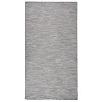 VidaXL Buitenkleed platgeweven 80x150 cm bruin en blauw - thumbnail