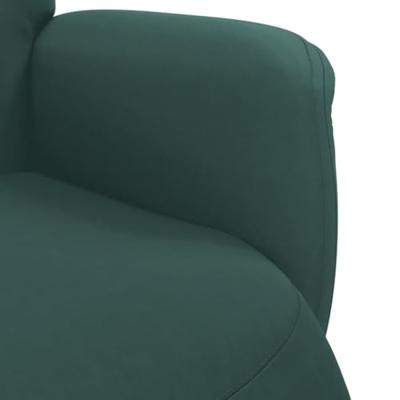 Verstelbare fauteuil met voetensteun fluweel donkergroen