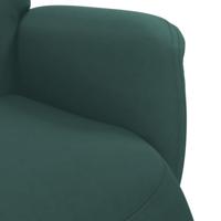 Verstelbare fauteuil met voetensteun fluweel donkergroen - thumbnail