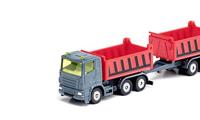 Siku vrachtwagen met kiepwagen en aanhanger 1685 - thumbnail