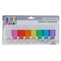 Sleutelrek met Sleutelhangers, 8st. - thumbnail