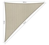 Driehoek 90 schaduwdoek 5,00x5,00x7,10 m Sahara Sand Shadow Comfort - Shadow comfort - thumbnail