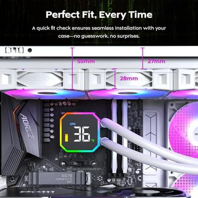 Montech hyperflow digital 360 waterkoeling (wit)