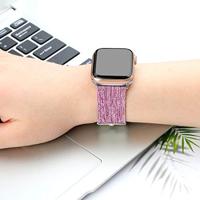 Canvas nylon bandje - Paars - Geschikt voor Apple Watch 44mm / 45mm / 46mm / 49mm - thumbnail