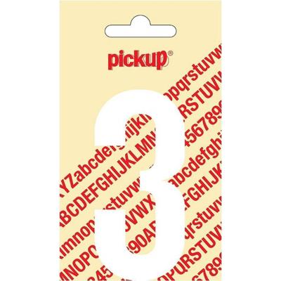 Plakcijfer Nobel 90 mm wit 3