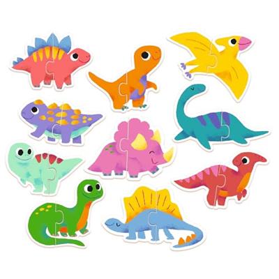 Puzzel Dinos duo - DJECO meerkleurig
