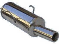 InoxCar uitlaat passend voor Peugeot 106 1.6 Rallye/16v/GTi 1996- 80mm IXPE1060780 - thumbnail