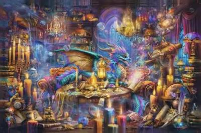 Puzzel Ravensburger Dragon's Library 3000 Onderdelen